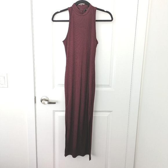 Forever21 Maroon Bodycon Rib Dress - Picture 2 of 6